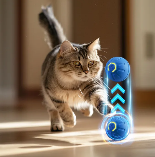 Smart Bouncing Ball for Cats & Dogs