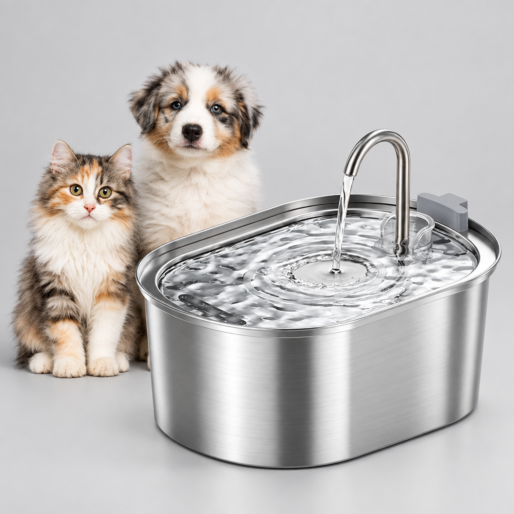 3.2L Stainless Steel Pet Water Fountain